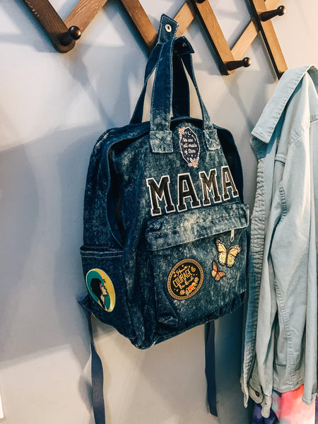 We are all made of stars Upcycled Denim Bag